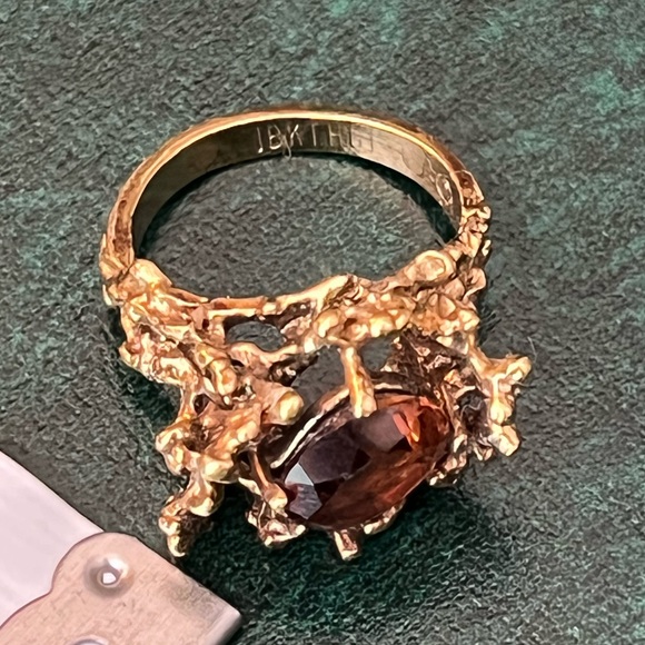 VTG 18k Gold Electroplated Size 7 Ring - Picture 6 of 6